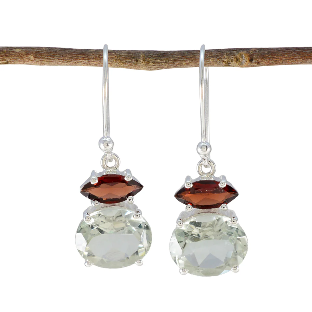 Multi Middle Eastern Ha-eun multiple Dangle multicolor Silver Earring