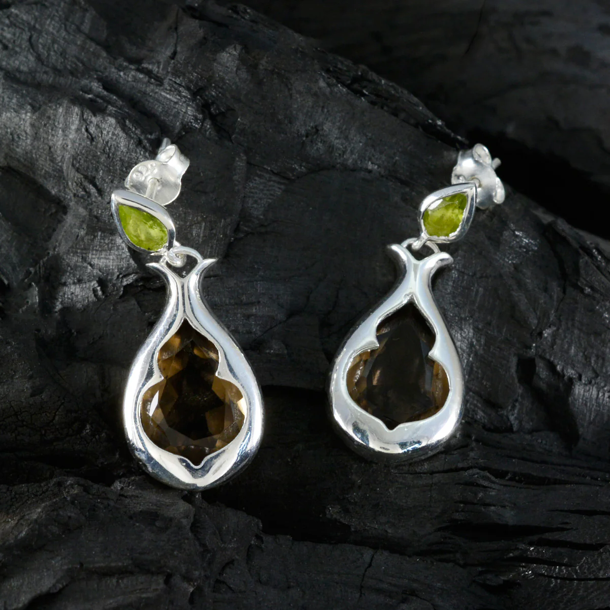 Multi Moroccan Ida Toi et Moi Stud multicolor 925 Sterling Silver Earring - Image 2