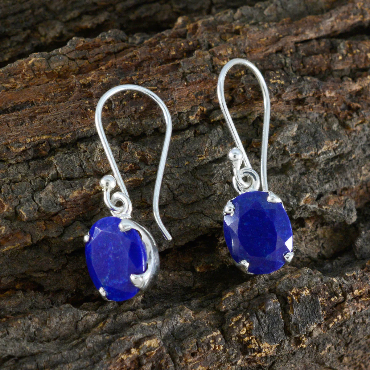 Multi Moroccan Riley Solitaire Dangle multicolor 92.5 Silver Earring - Image 3
