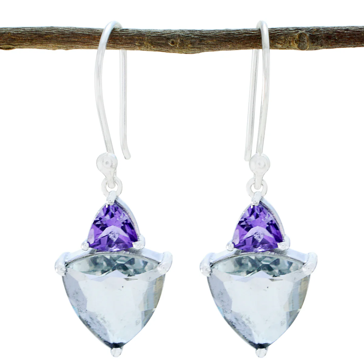 Multi Russian Ayaka multiple Dangle multicolor 92.5 Silver Earring