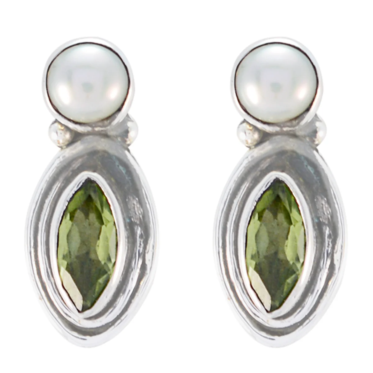 Multi Russian Hua multiple Stud multicolor Silver Earring