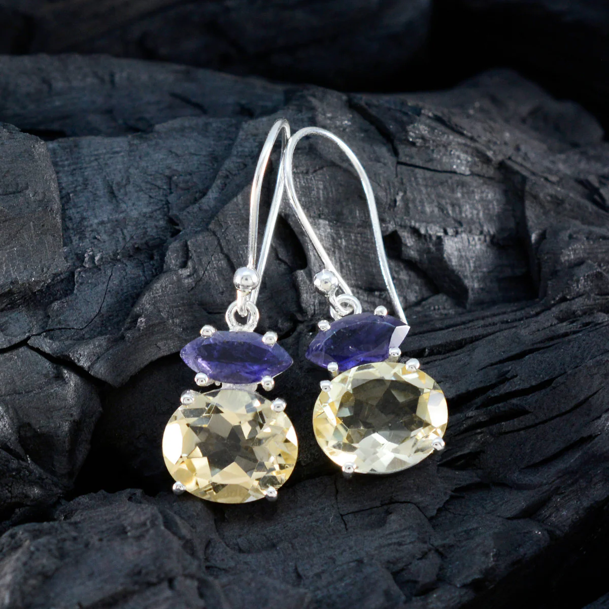 Multi Russian Jiwoo multiple Dangle multicolor 92.5 Silver Earring - Image 4