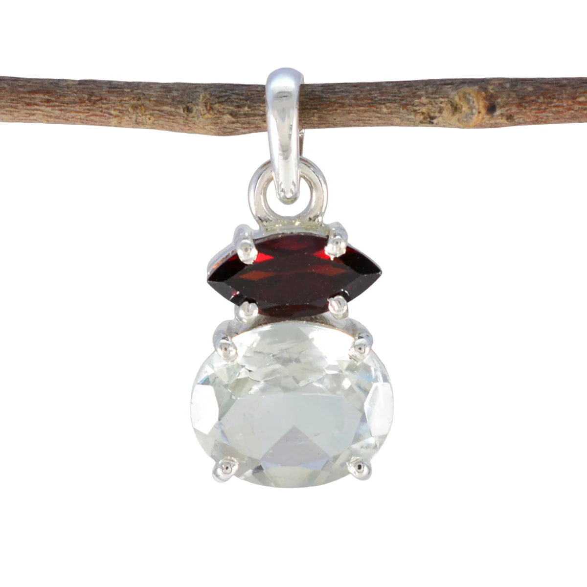 Multi Stone Delicate Latin American Silver Toi et Moi Zoe Love multicolor Pendant Jewelry