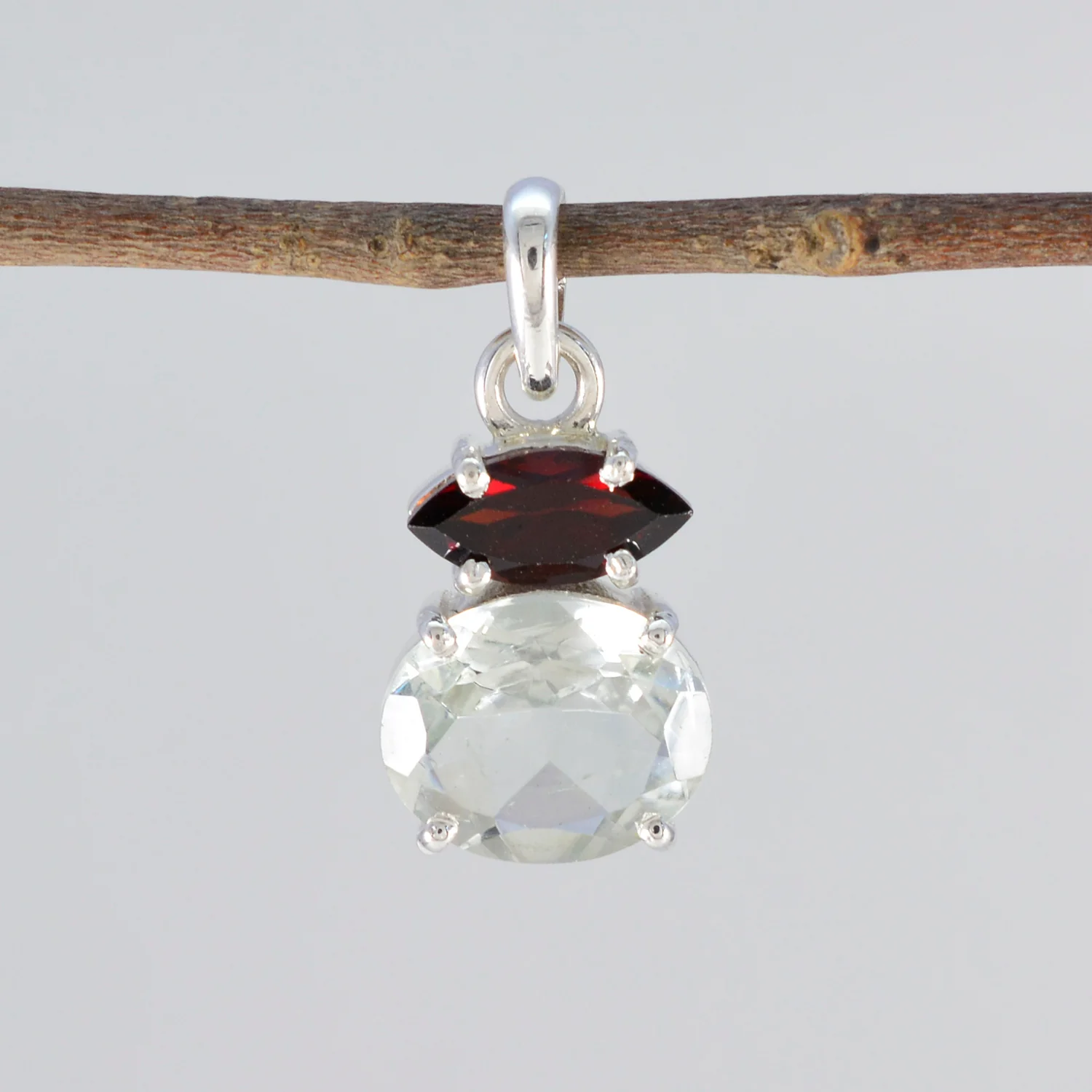 Multi Stone Delicate Latin American Silver Toi et Moi Zoe Love multicolor Pendant Jewelry - Image 2