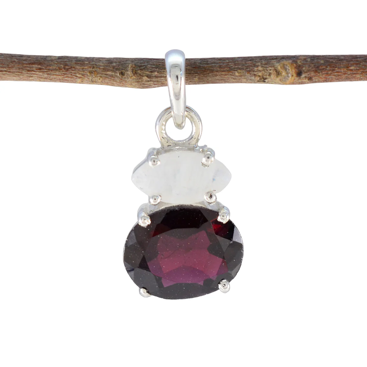 Multi Stone Delicate Moroccan Sterling Silver Toi et Moi Zoey Luxurious multicolor Pendant Jewellery