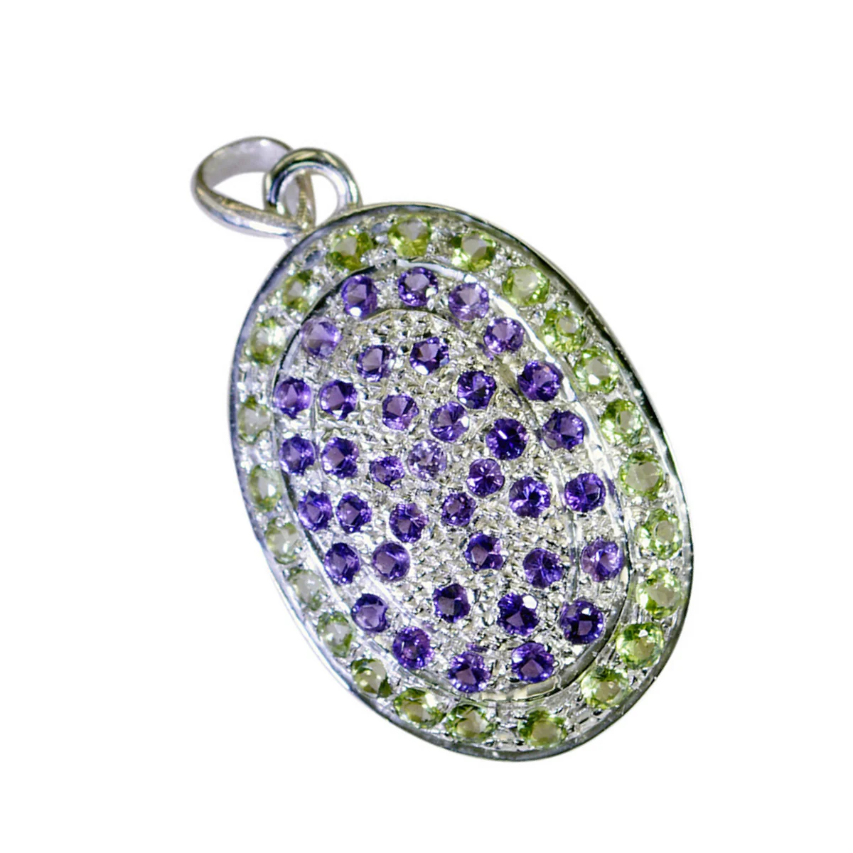 Multi Stone Edgy Middle Eastern Sterling Silver multiple Mathilde Feminine multicolor Pendant Jewellery - Image 2