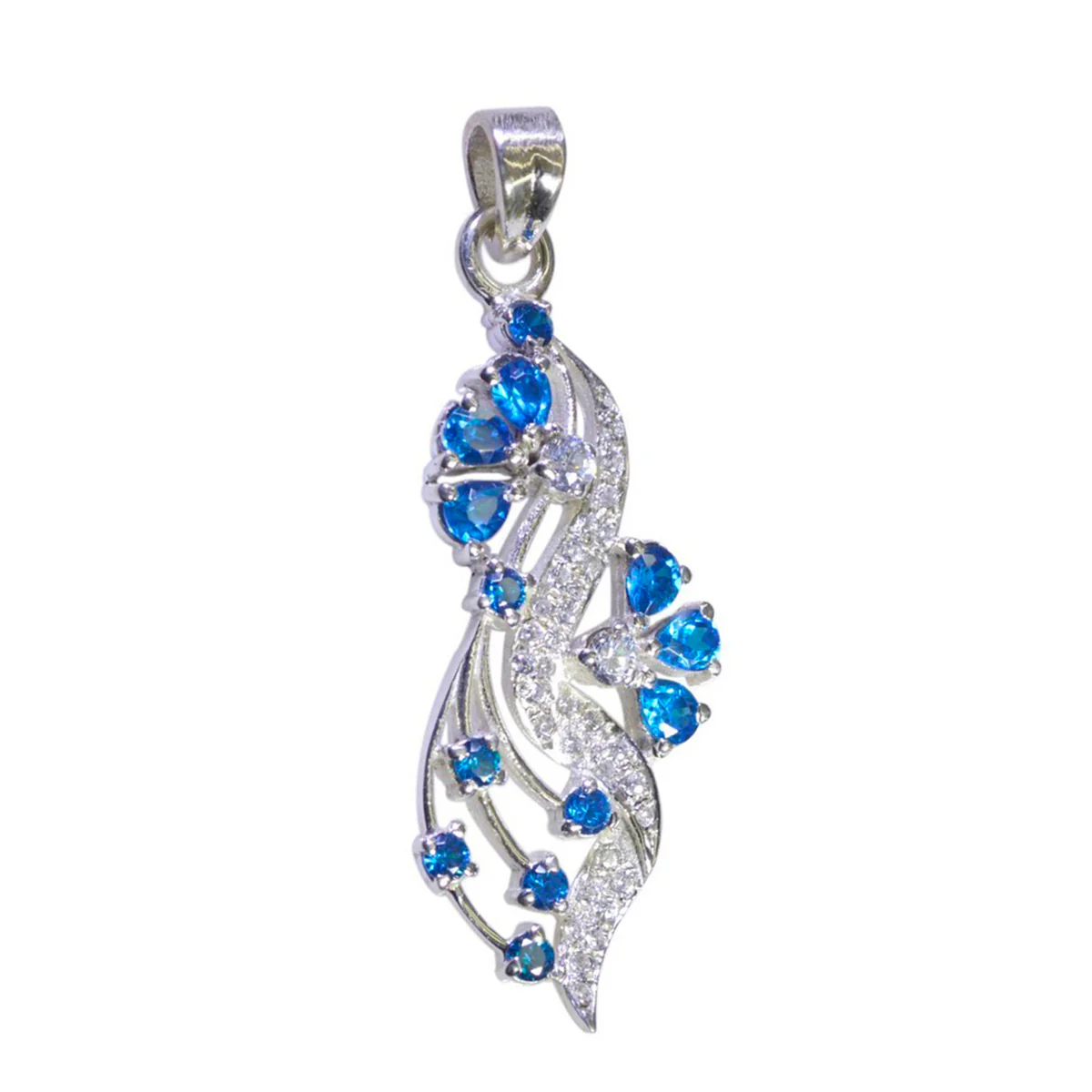 Multi Stone Essential African Sterling Silver multiple Eliza Cocktail multicolor Pendant Jewellery