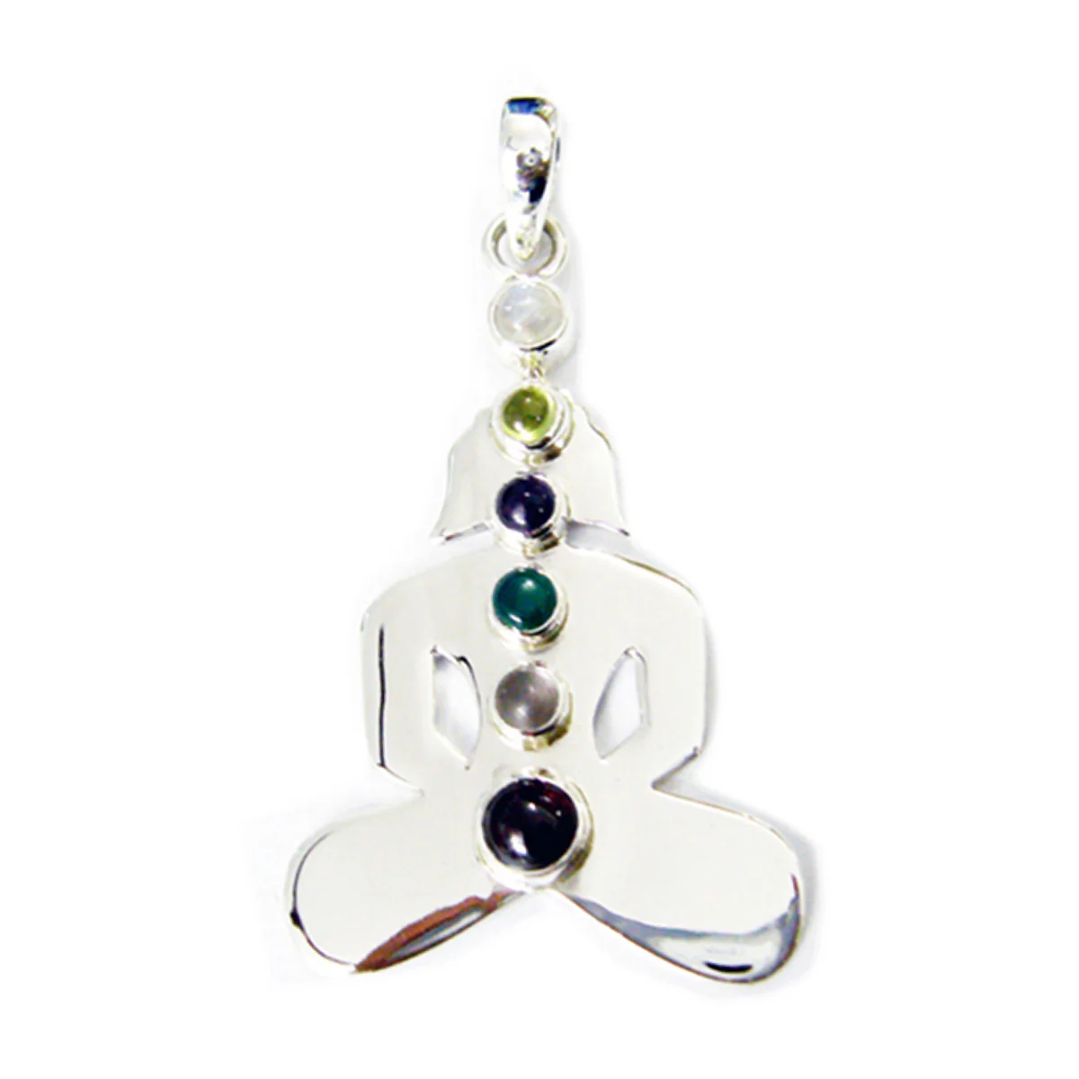 Multi Stone Eye-catching Egyptian 92.5 Silver Hexa Nella Heart multicolor Pendant Jewellery - Image 2