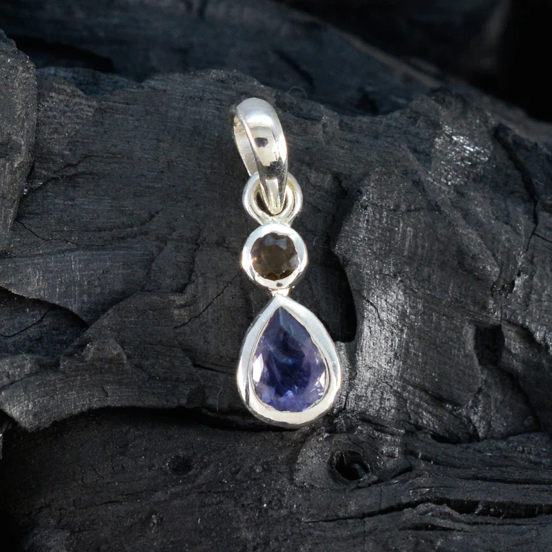 Multi Stone Minimalist Japanese 92.5 Silver Toi et Moi Yukii Trendy multicolor Pendant Jewellery - Image 4