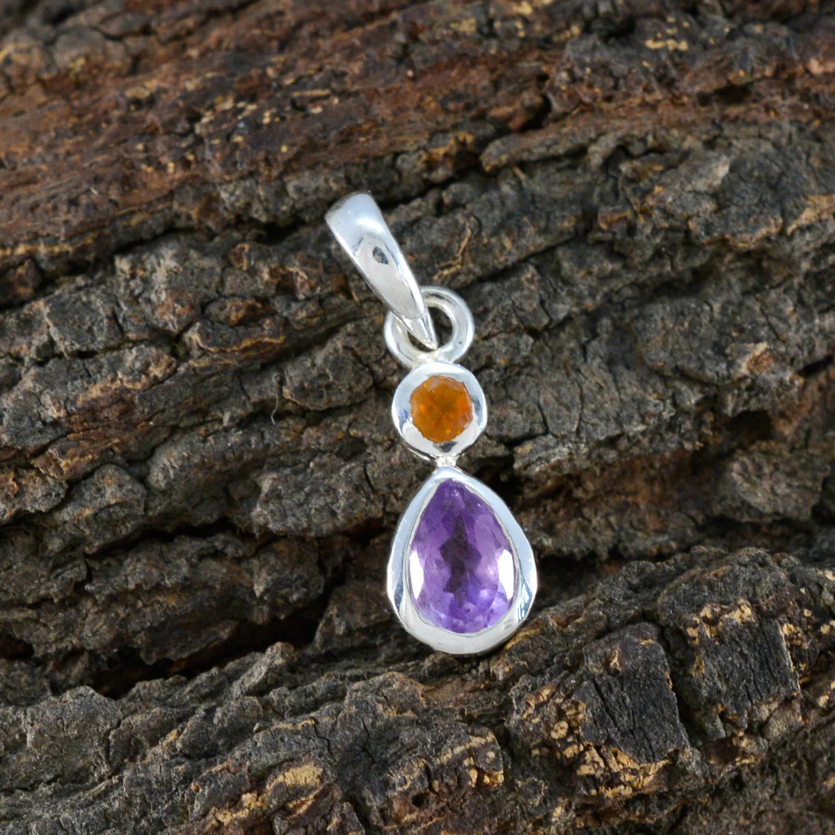 Multi Stone Minimalist Korean Silver Toi et Moi Yunaa Modern multicolor Pendant Jewelry - Image 3