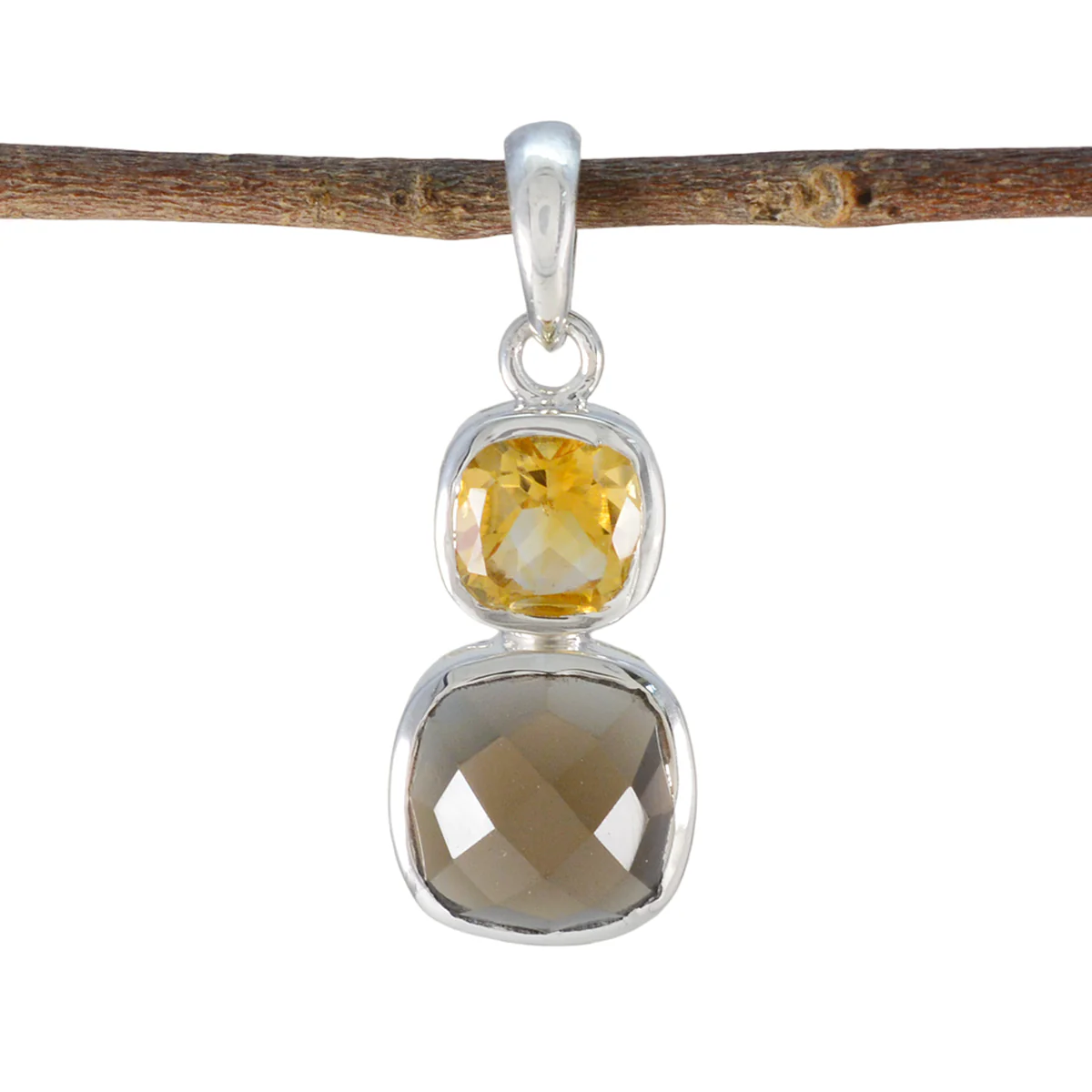 Multi Stone Whisper-thin American 92.5 Silver Toi et Moi Teresa Engagement multicolor Pendant Jewellery