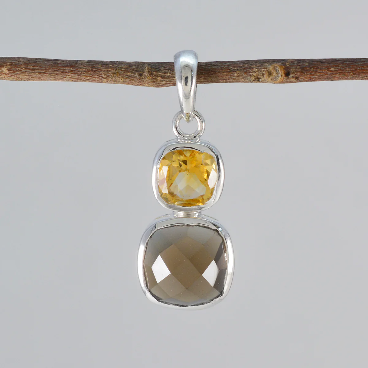 Multi Stone Whisper-thin American 92.5 Silver Toi et Moi Teresa Engagement multicolor Pendant Jewellery - Image 2