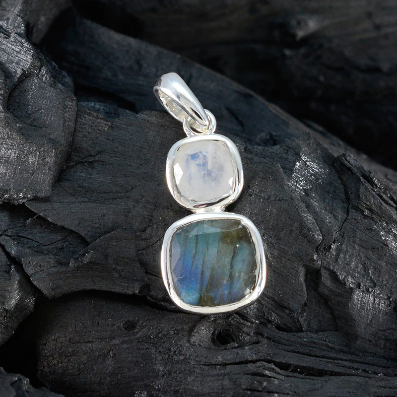 Multi Stone Whisper-thin Latin American 925 Silver Toi et Moi Scarlett Modern multicolor Pendant Jewelry - Image 4