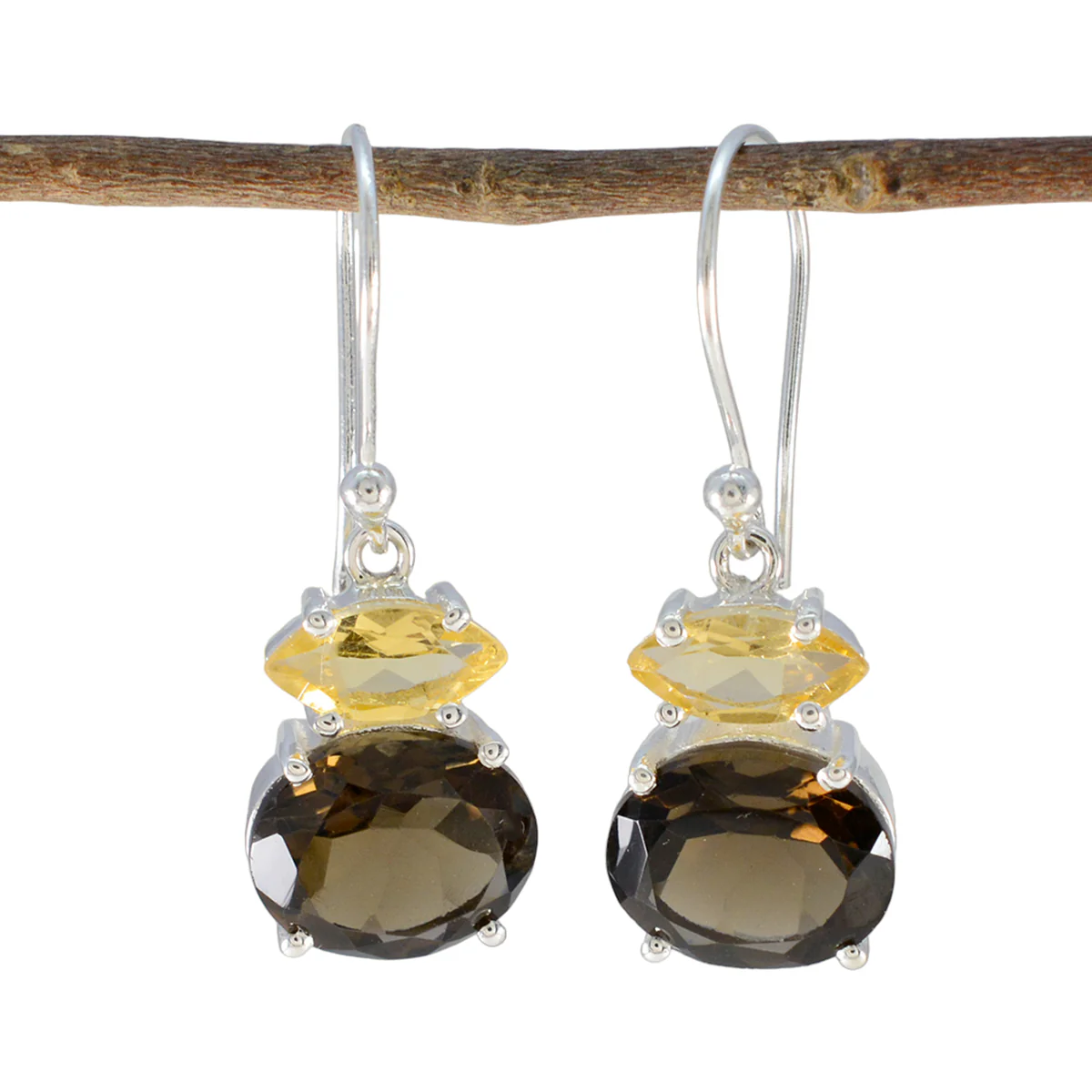 Multi Turkish Emi multiple Dangle multicolor 92.5 Silver Earring