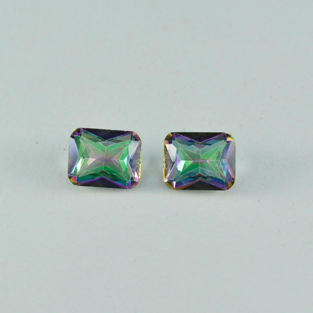 Mystic Quartz 1PC Chunky 13x18 MM Emerald Faceted Multicolor Brilliant Semi Precious Loose Gems - Image 3