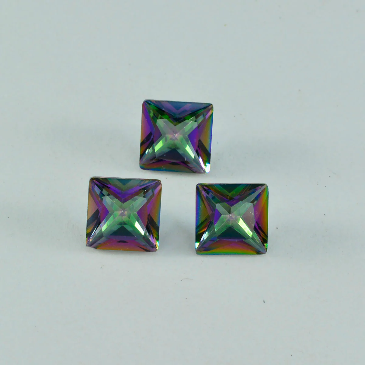 Mystic Quartz 1PC Chunky 15x15 MM Square Faceted Multicolor Superior Semi Precious Gems - Image 3