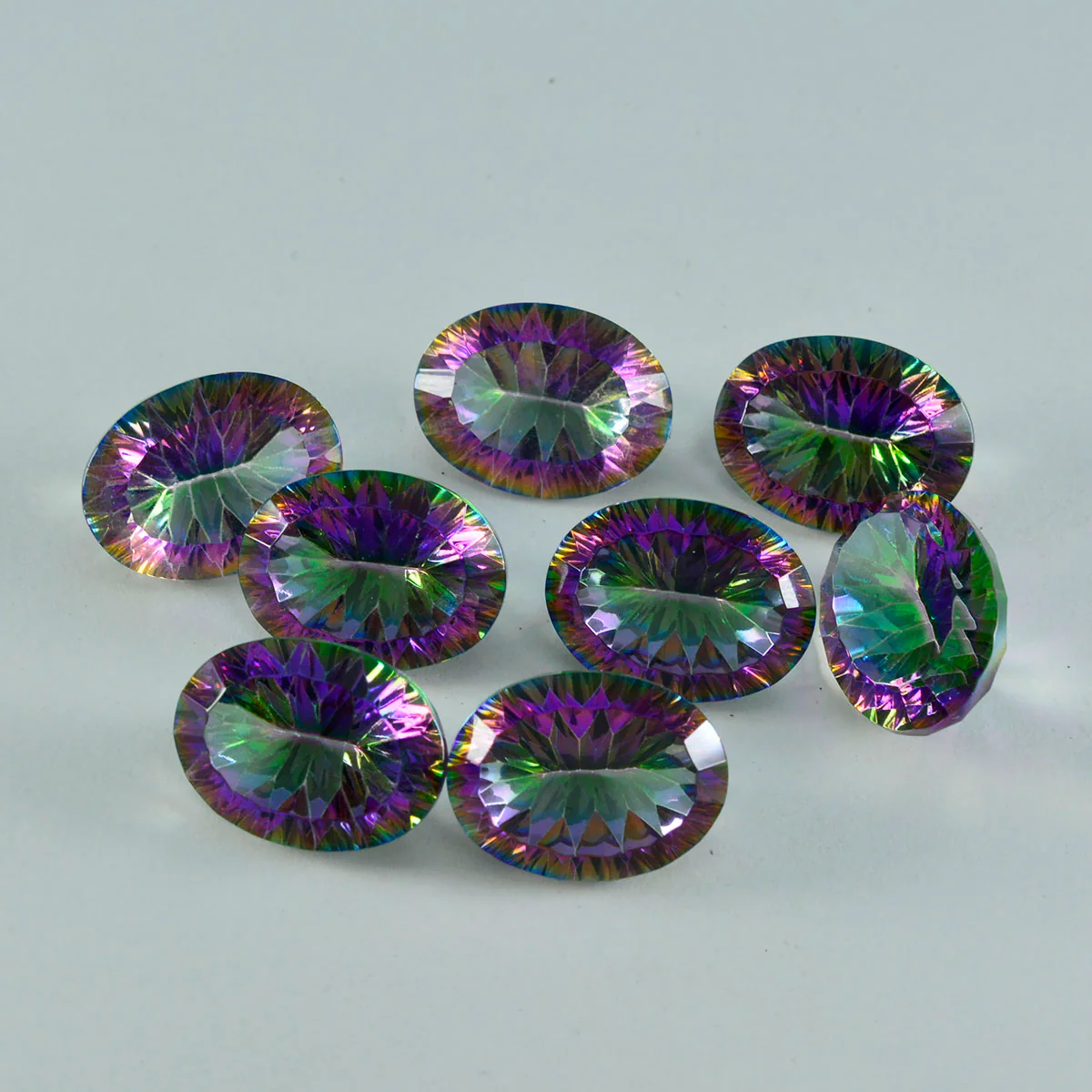 Mystic Quartz 1PC Chunky 15x20 MM Oval Faceted Multicolor Natural Semi Precious Loose Gemstone - Image 3