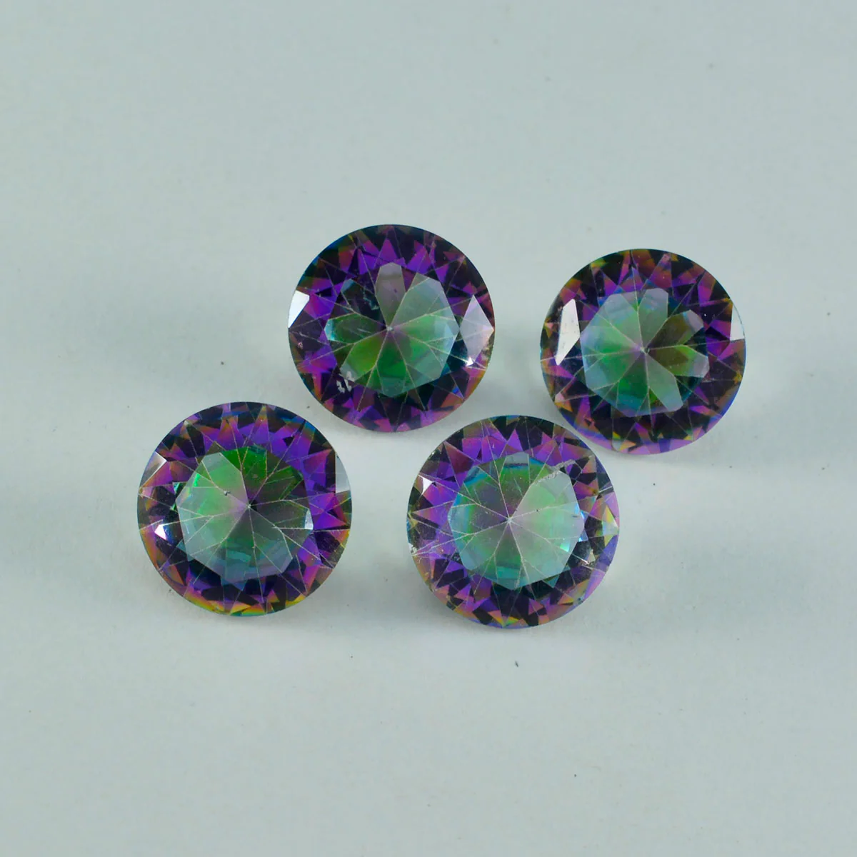 Mystic Quartz 1PC Chunky 16x16 MM Round Faceted Multicolor Pure Semi Precious Loose Gems - Image 2