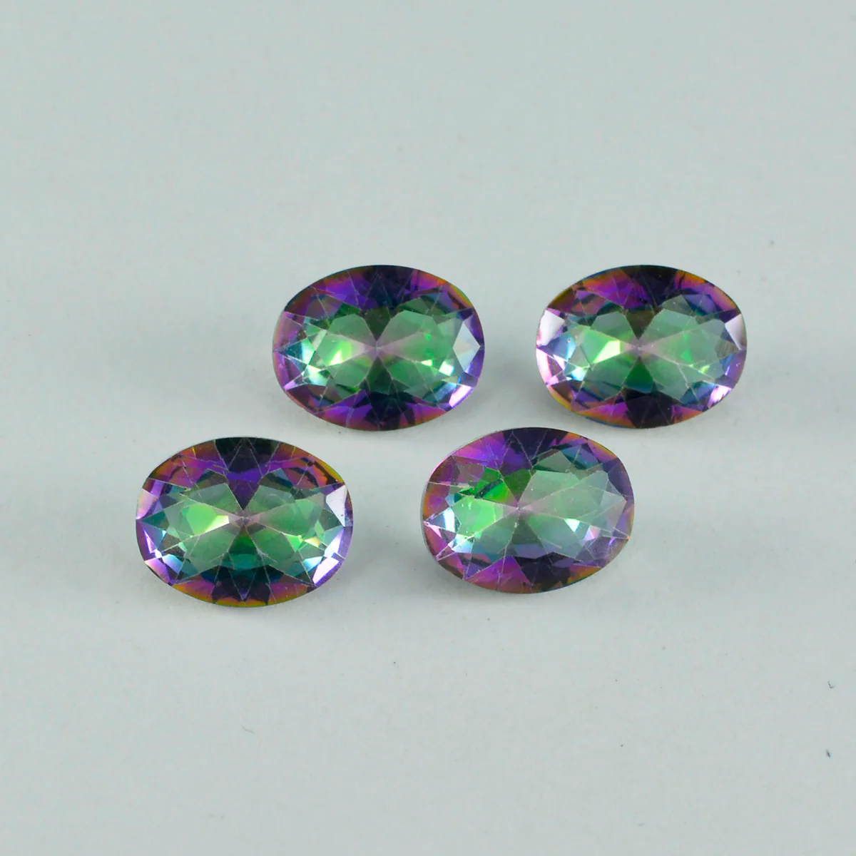 Mystic Quartz 1PC Large 10x14 MM Oval Faceted Multicolor Shine Semi Precious Loose Gemstones - Image 3