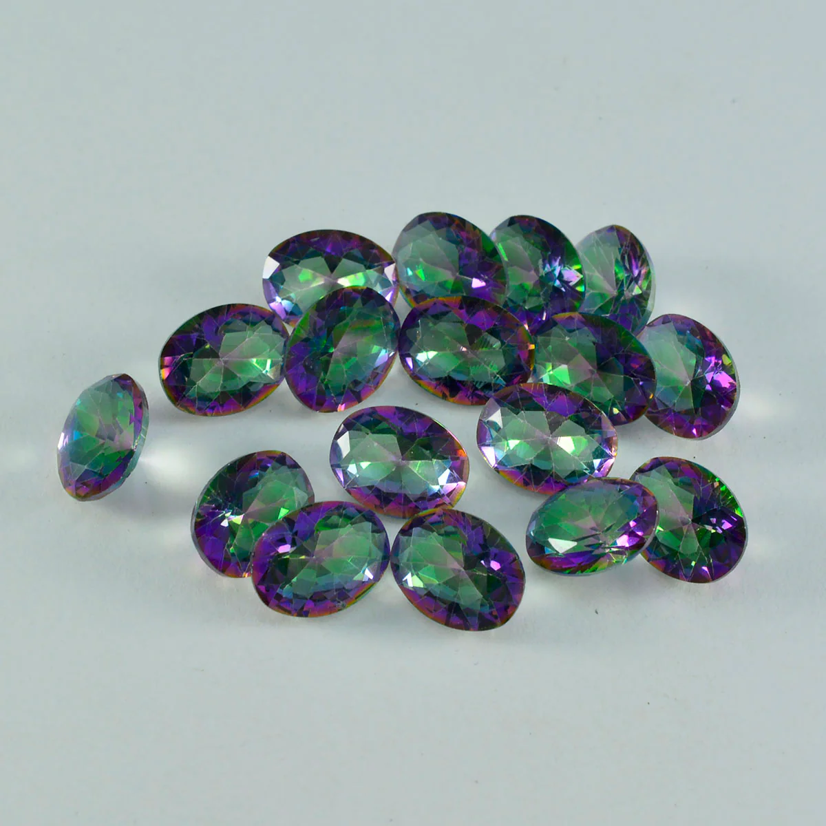 Mystic Quartz 1PC Small 7x9 MM Oval Faceted Multicolor Brilliant Semi Precious Loose Gems - Image 3