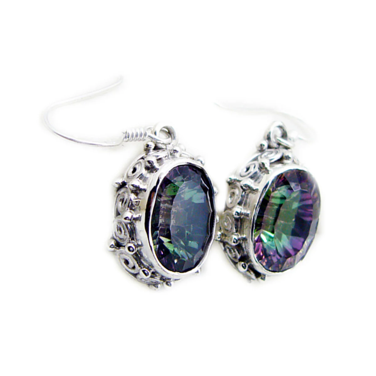 Mystic Quartz African Seo-yeon multiple Dangle multicolor 925 Sterling Silver Earring