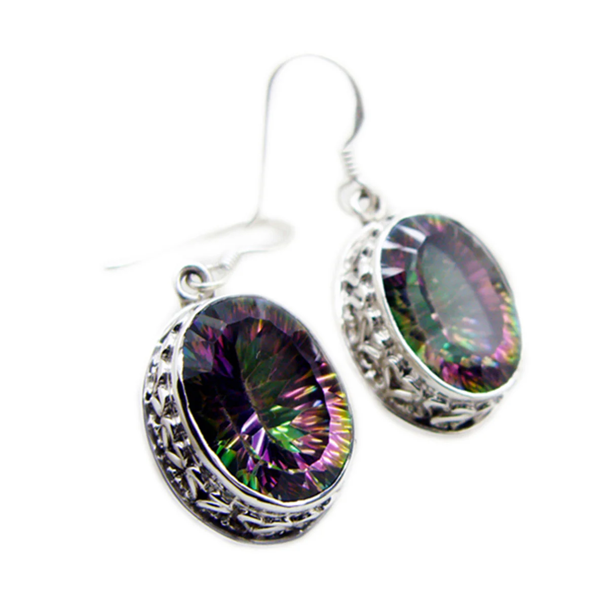 Mystic Quartz Australian Li Lee multiple Dangle multicolor 92.5 Silver Earring - Image 2
