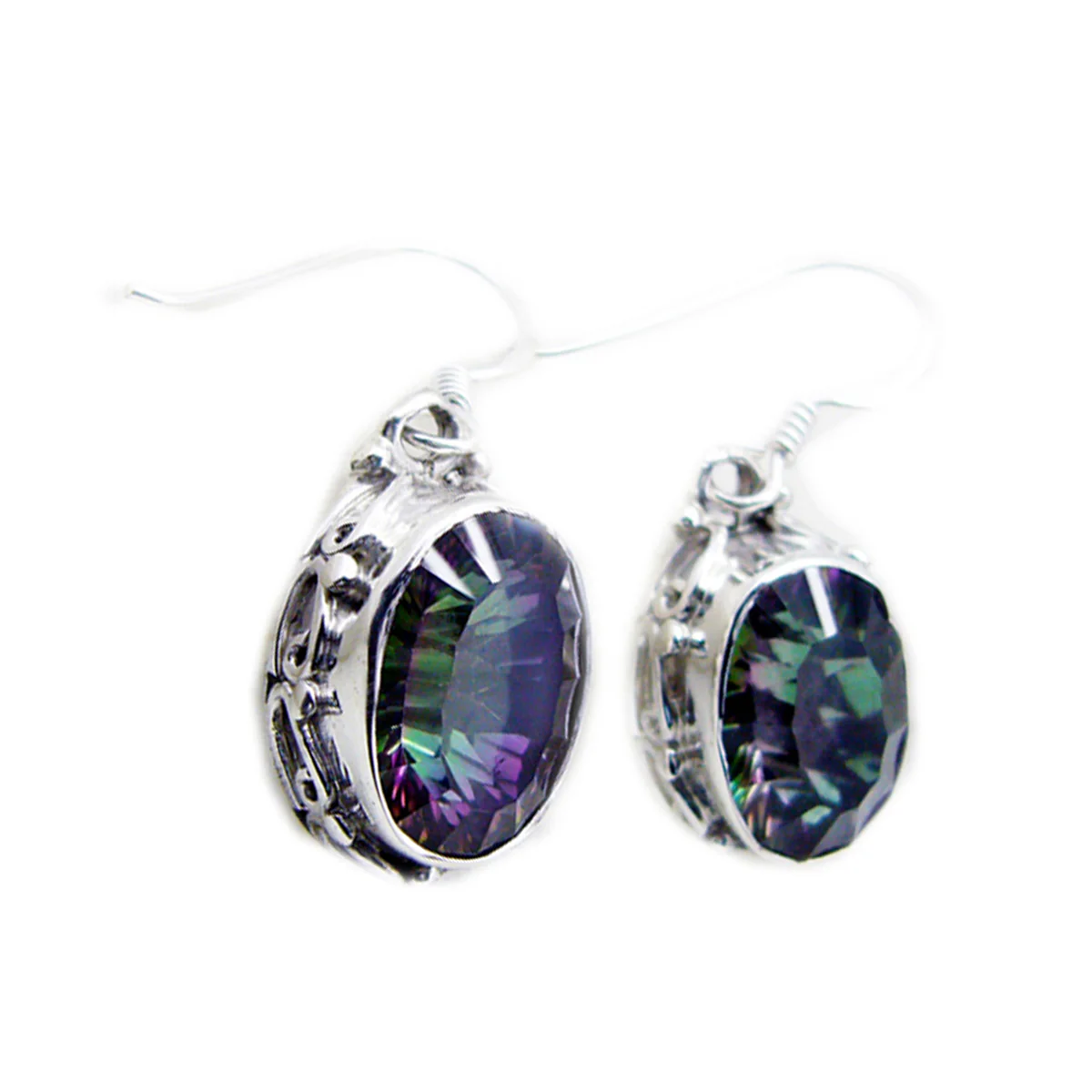 Mystic Quartz Egyptian Seo-yeon multiple Dangle multicolor Sterling Silver Earring