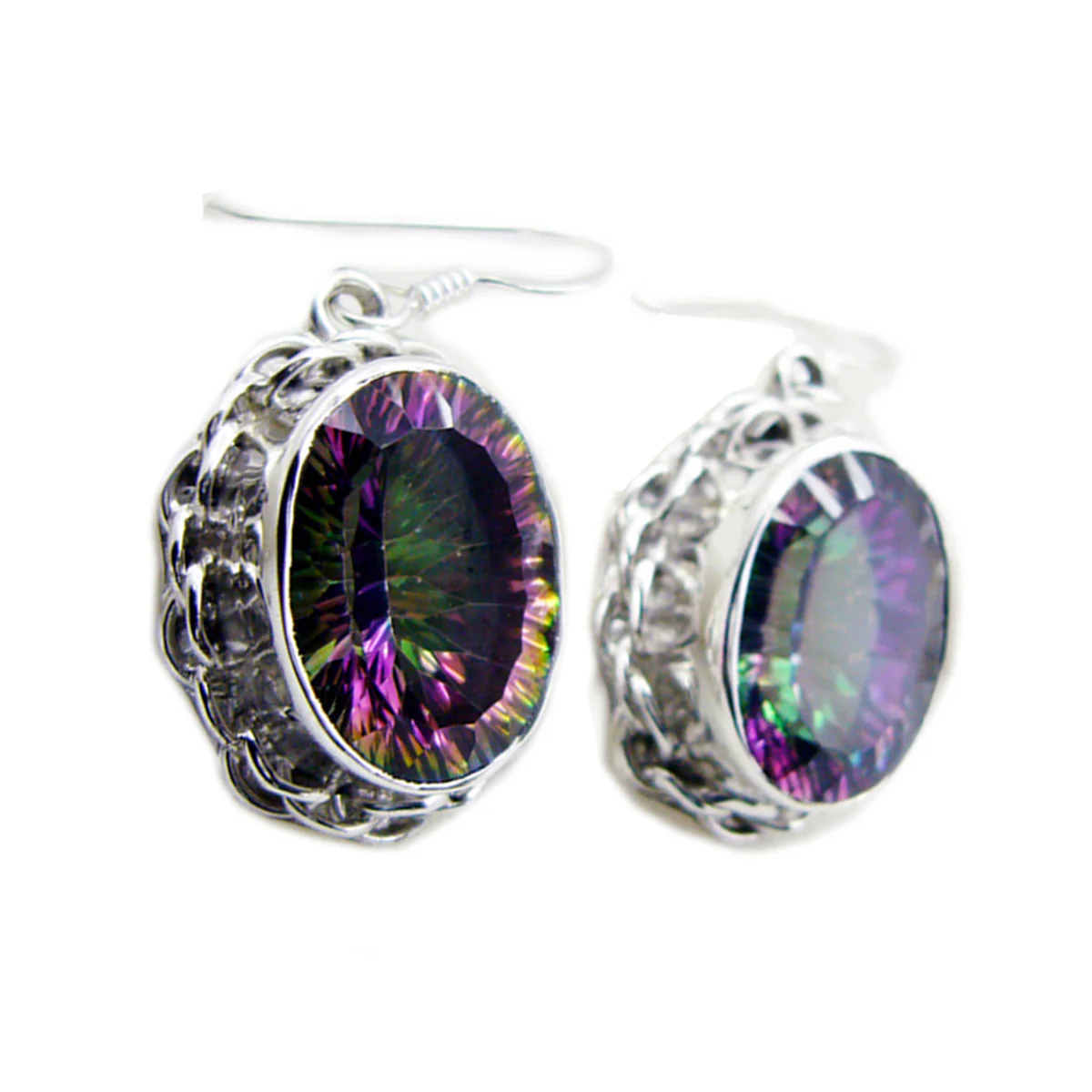 Mystic Quartz Middle Eastern Ji-eun multiple Dangle multicolor Sterling Silver Earring