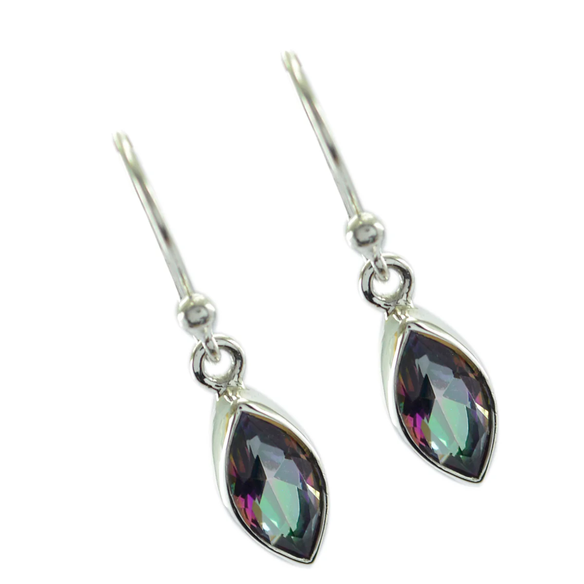 Mystic Quartz Russian Skylar multiple Dangle multicolor Sterling Silver Earring - Image 3