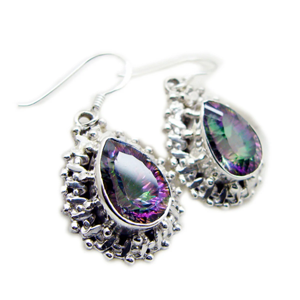 Mystic Quartz Turkish Hye-jin multiple Dangle multicolor 92.5 Silver Earring - Image 2