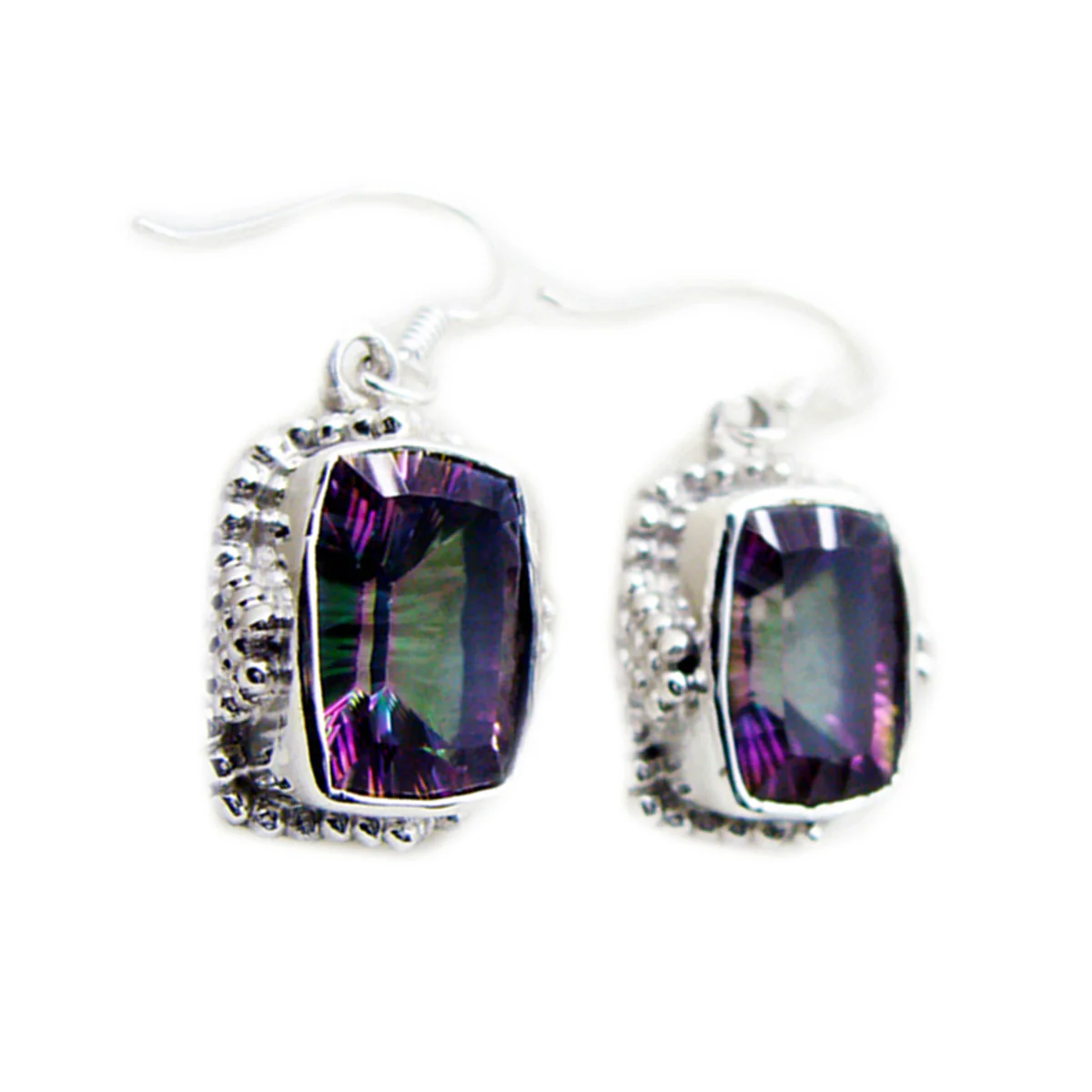 Mystic Quartz Turkish Victoria multiple Dangle multicolor Sterling Silver Earring