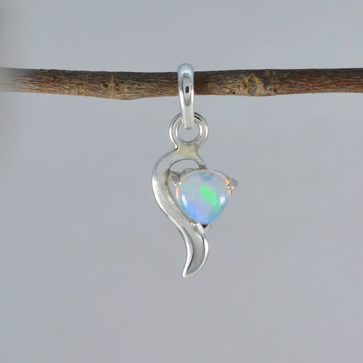 Opal Minimalist Japanese 92.5 Silver Solitaire Yuna valentine White Pendant Jewellery - Image 2