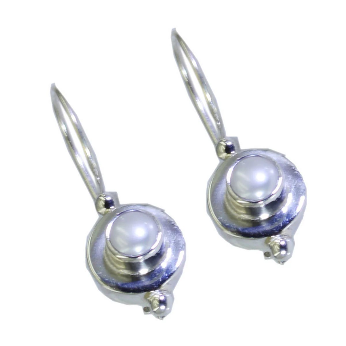 Pearl Egyptian Kennedy multiple Dangle White Sterling Silver Earring - Image 2