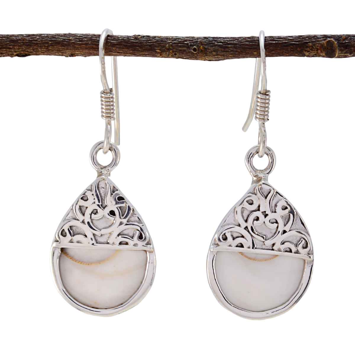 Pearl Japanese Sofía multiple Dangle White 925 Silver Earring