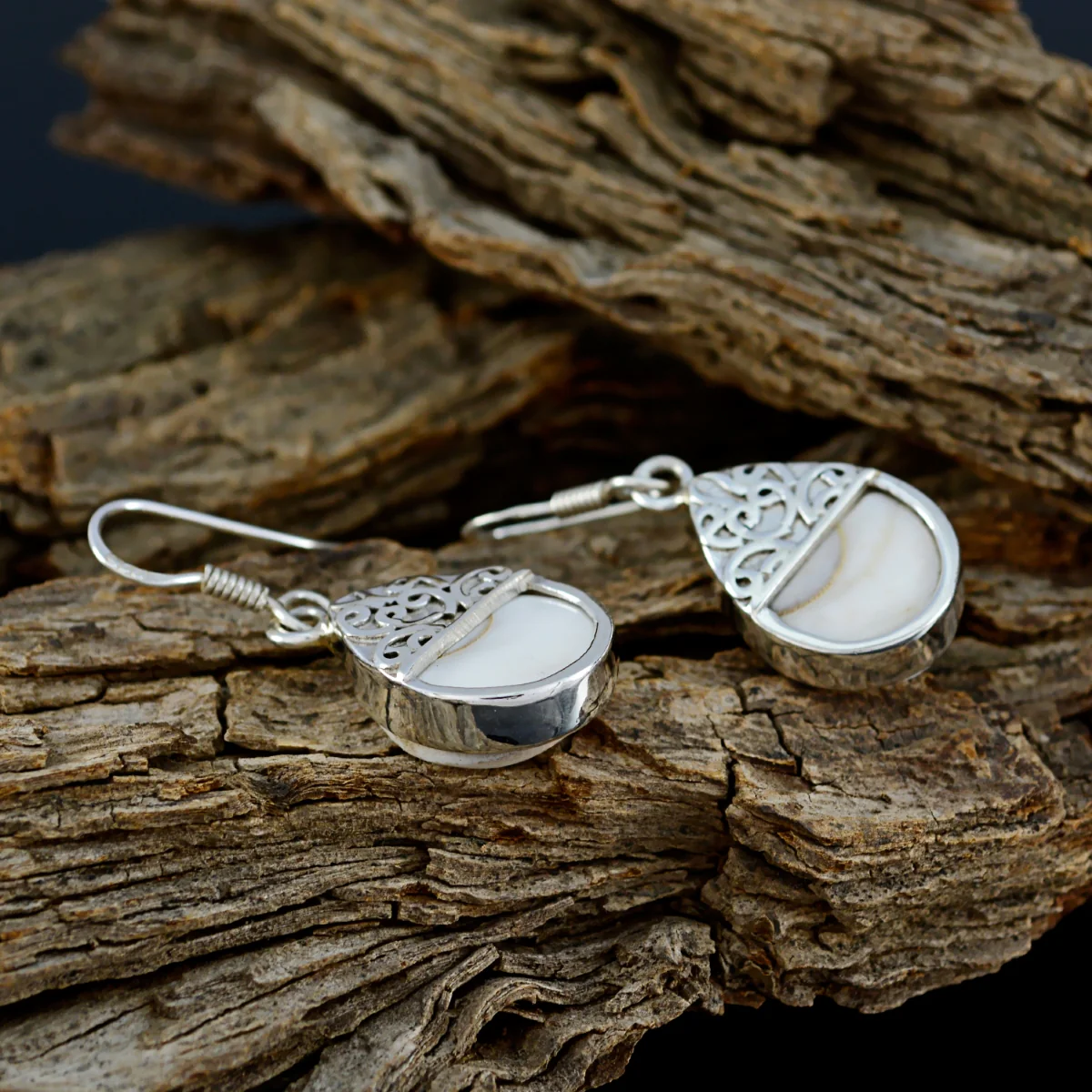 Pearl Japanese Sofía multiple Dangle White 925 Silver Earring - Image 3