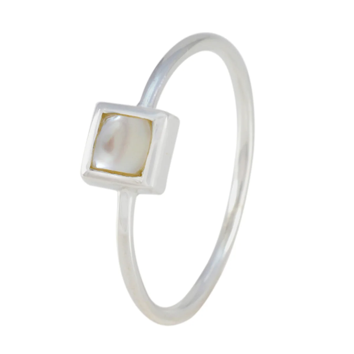 Pearl Solitaire Turkish Silver White Gemstone Elegant Fairytale Ring Jewellery - Image 2