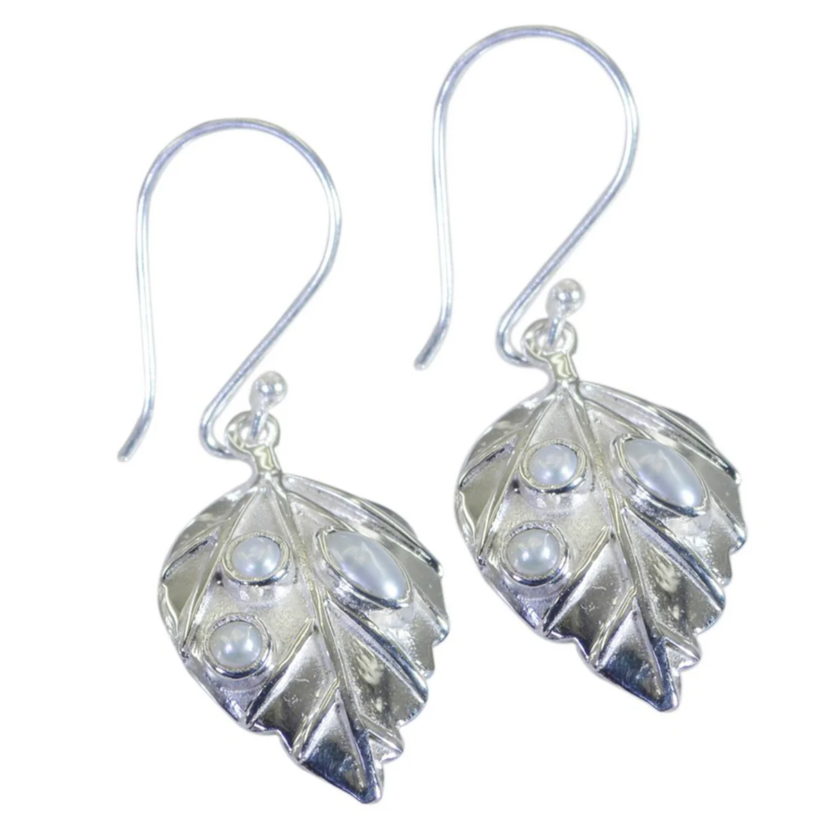 Pearl Spanish Emma multiple Dangle White Sterling Silver Earring - Image 2