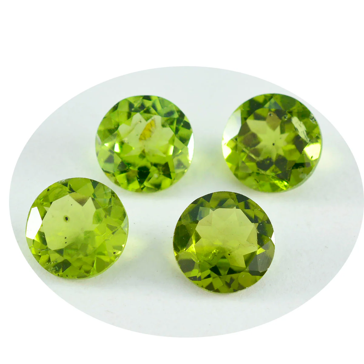 Peridot 1PC Chunky 15x15 MM Round Faceted Green Superior Semi Precious Loose Gemstone - Image 2