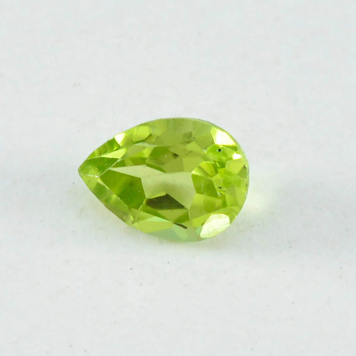 Peridot 1PC Large 10x12 MM Pear Faceted Green Polished Semi Precious Loose Gemstones - Image 2