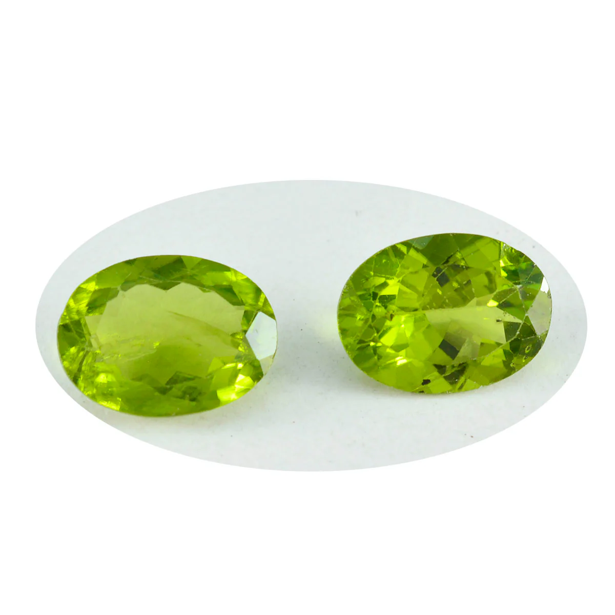 Peridot 1PC Large 10x14 MM Oval Faceted Green Fine Semi Precious Loose Gemstone - Image 2