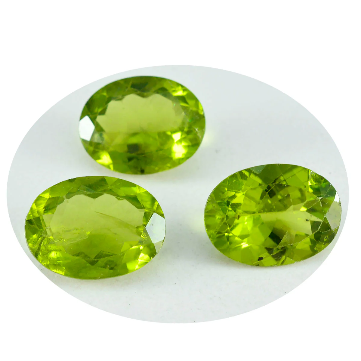 Peridot 1PC Large 10x14 MM Oval Faceted Green Fine Semi Precious Loose Gemstone - Image 4