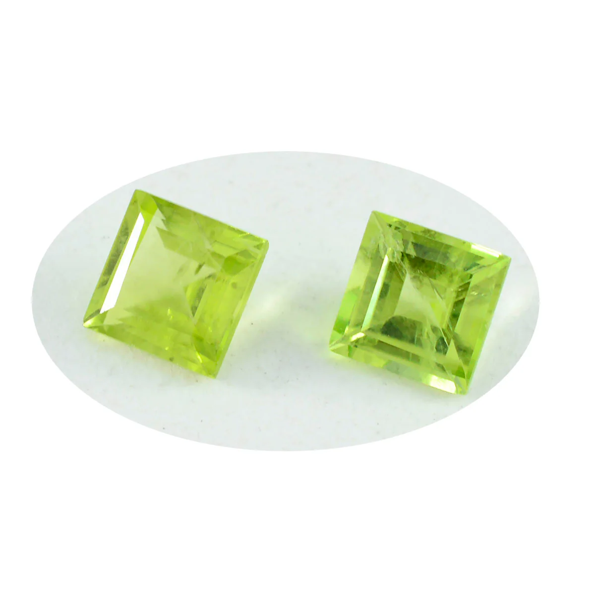 Peridot 1PC Large 11x11 MM Square Faceted Green Fine Semi Precious Loose Gemstone - Image 2