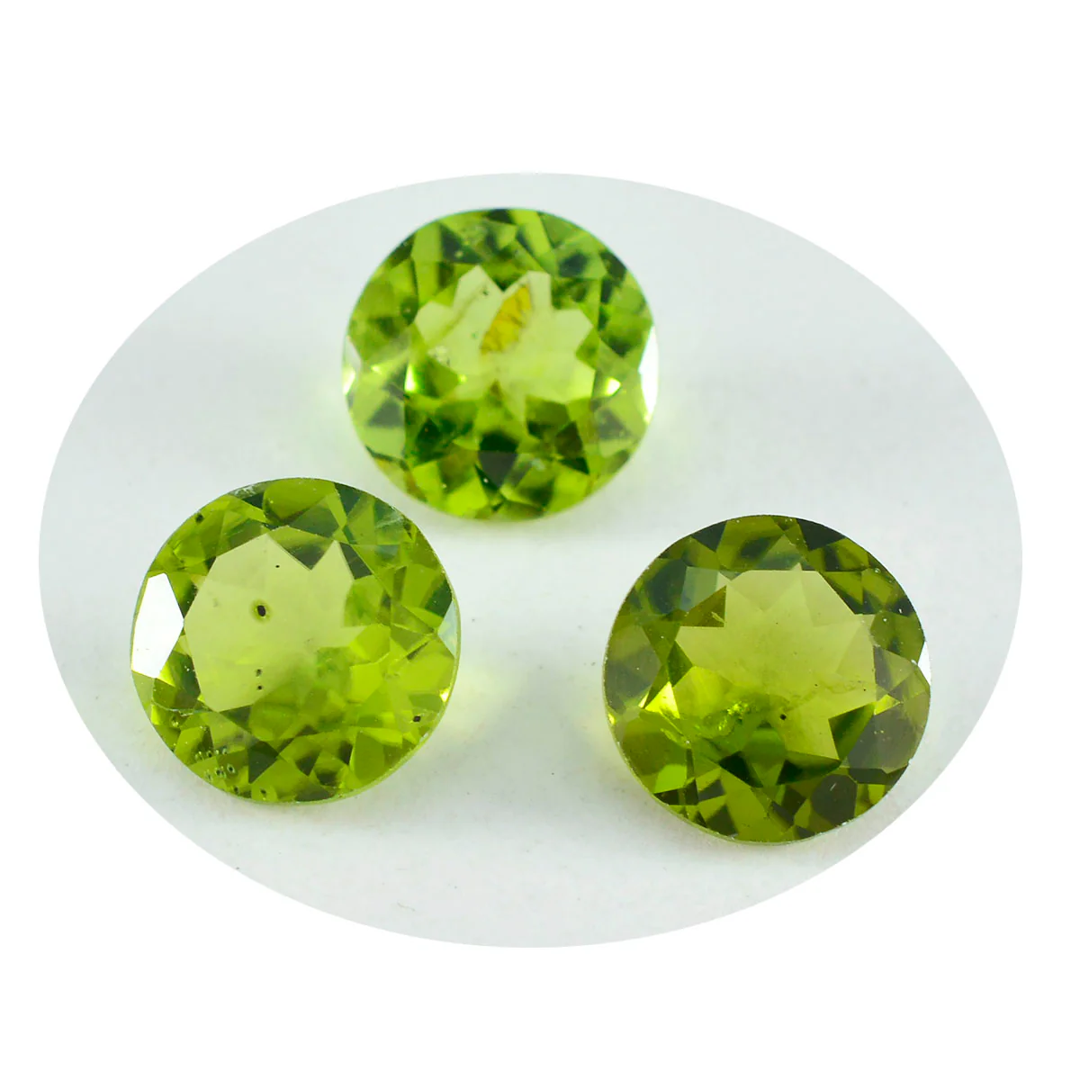 Peridot 1PC Large 12x12 MM Round Faceted Green High-Quality Semi Precious Loose Gemstones - Image 4