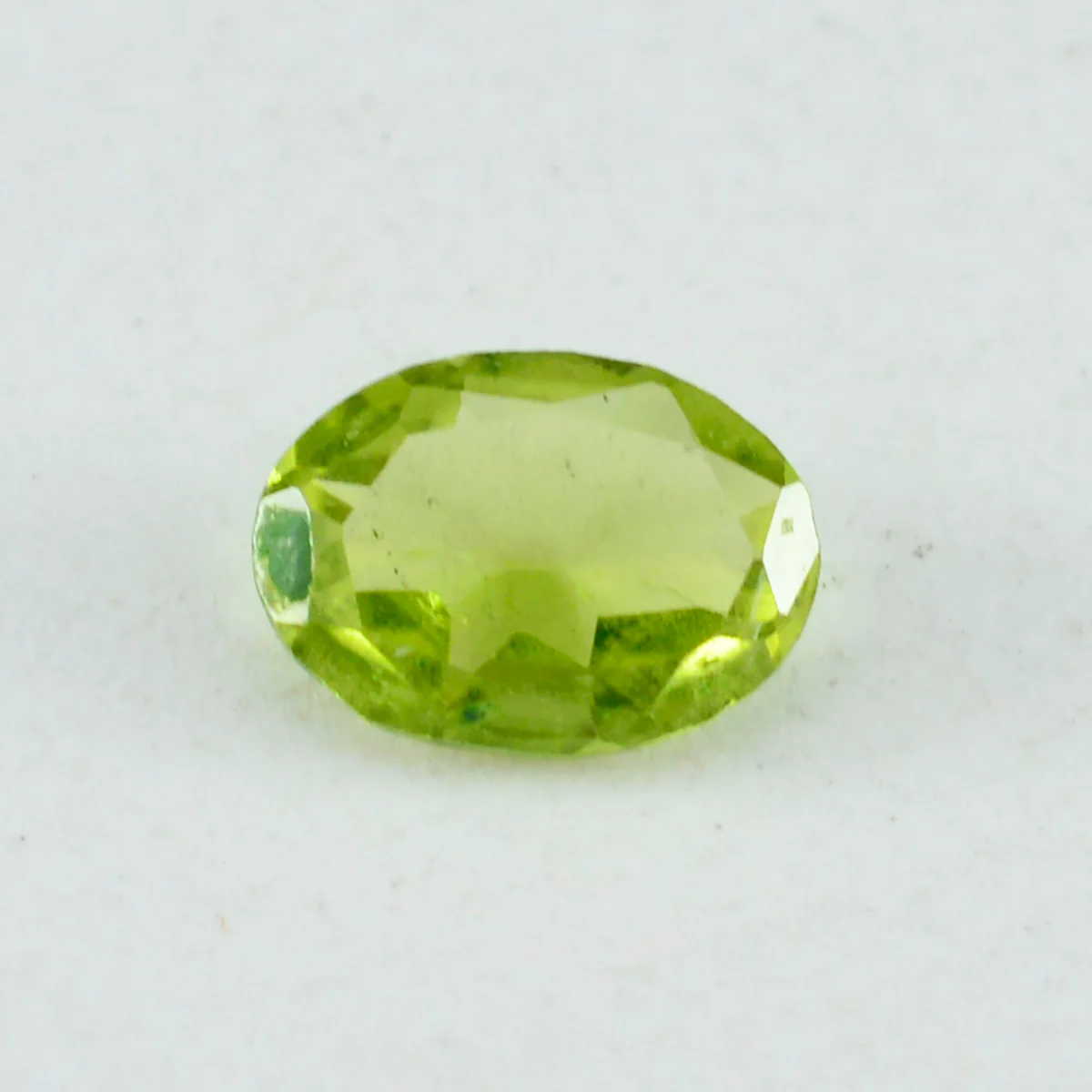 Peridot 1PC Medium 7x10 MM Oval Faceted Green Polished Semi Precious Loose Gems - Image 2