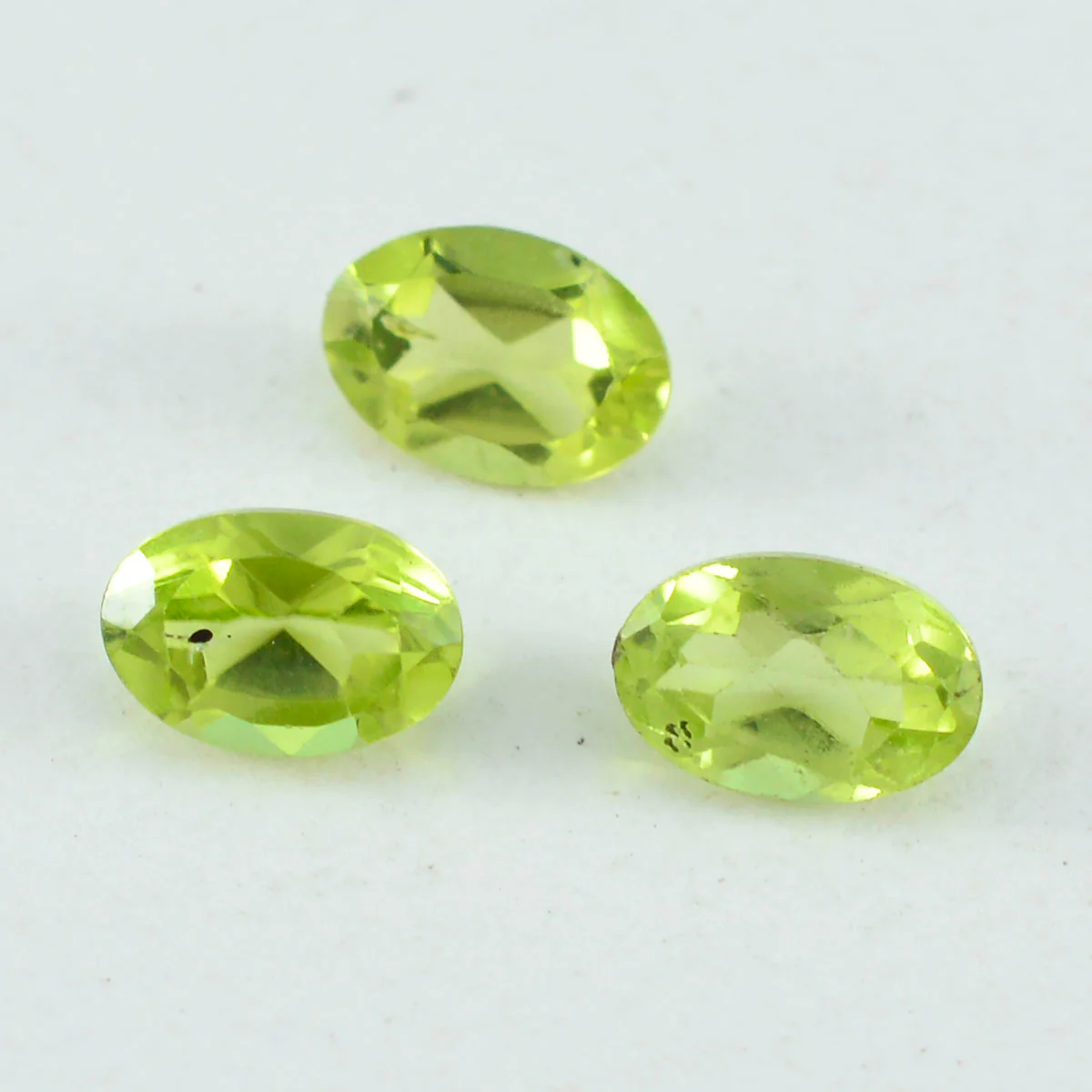Peridot 1PC Small 6x8 MM Oval Faceted Green Fiery Semi Precious Loose Gemstone - Image 4