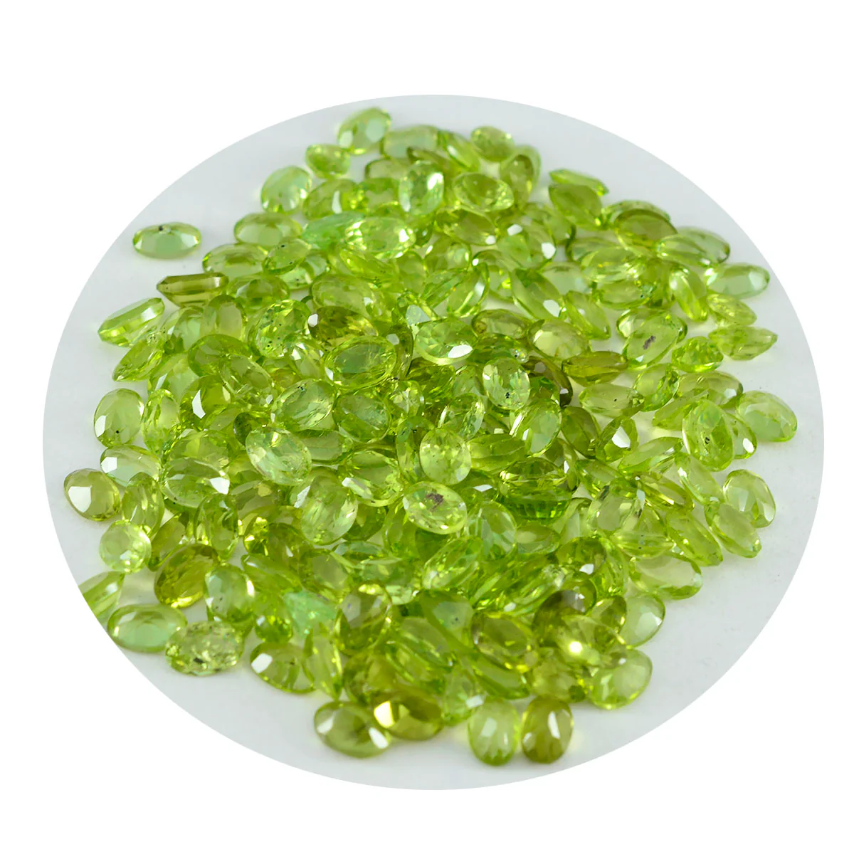 Peridot 1PC Small 6x9 MM Oval Faceted Green Brilliant Semi Precious Loose Gemstones - Image 3