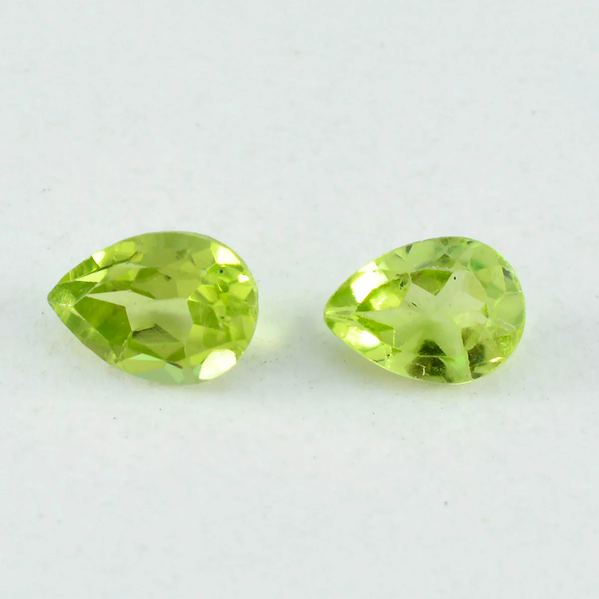 Peridot 1PC Small 6x9 MM Pear Faceted Green Genuine Semi Precious Loose Gems - Image 2