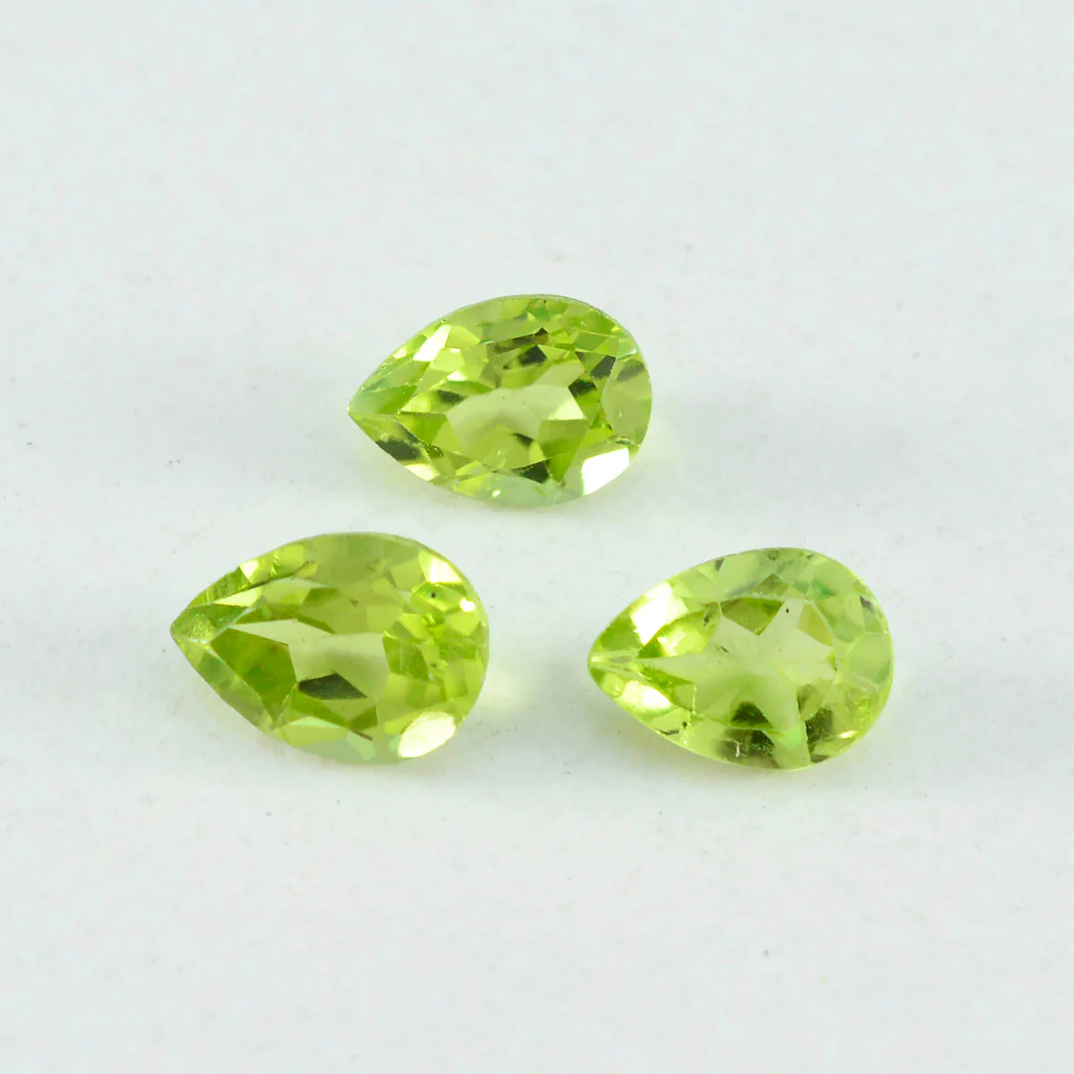 Peridot 1PC Small 6x9 MM Pear Faceted Green Genuine Semi Precious Loose Gems - Image 3