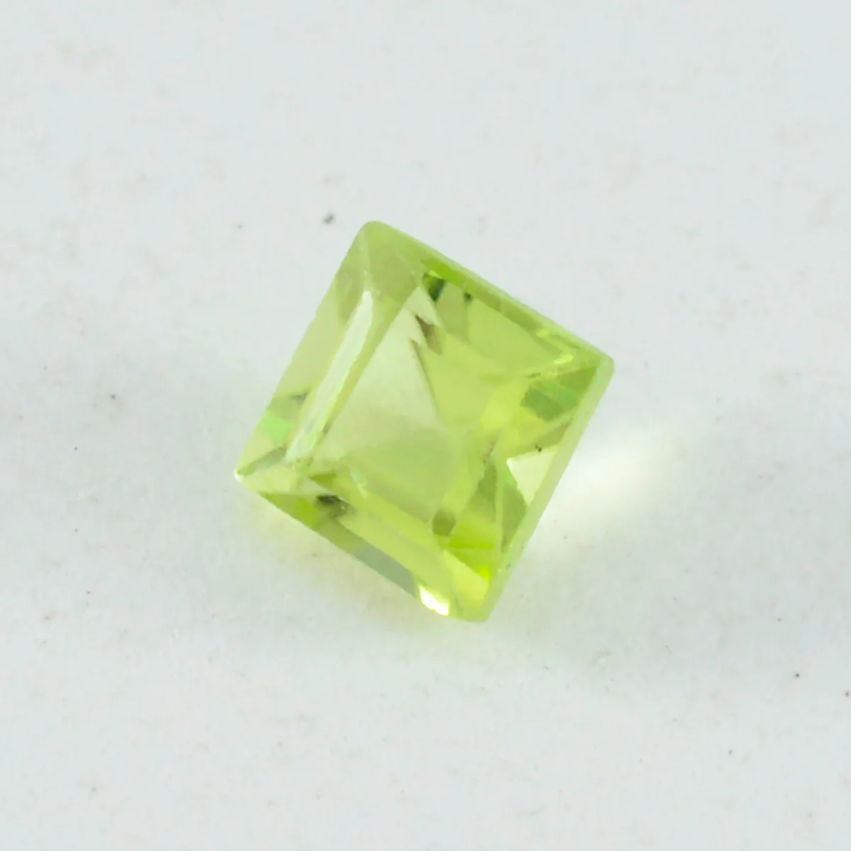 Peridot 1PC Tiny 6x6 MM Square Faceted Green Polished Semi Precious Loose Gems - Image 3
