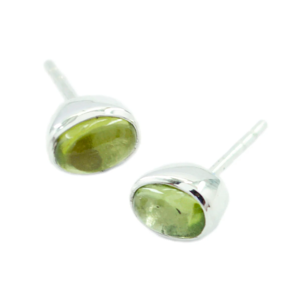 Peridot African Julieta Solitaire Stud Green 92.5 Silver Earring